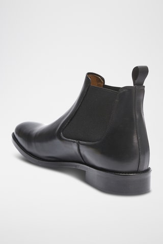 Botins Chelsea em couro Regular - Preto