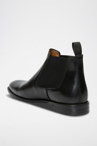 Botins Chelsea em couro Regular - Preto