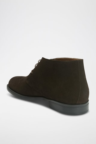 Botins Chukka em nobuck - Regular - Castanho-escuro
