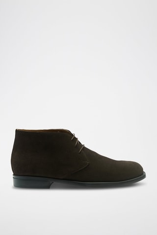 Botins Chukka em nobuck - Regular - Castanho-escuro