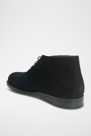 Botins Chukka em nobuck - Regular - Azul-marinho