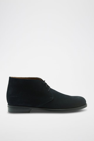 Botins Chukka em nobuck - Regular - Azul-marinho