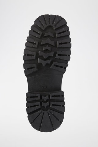 Botins Chelsea em couro Comfort - Preto e bordô