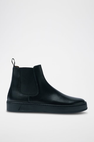 Botins Chelsea em couro Regular - Preto