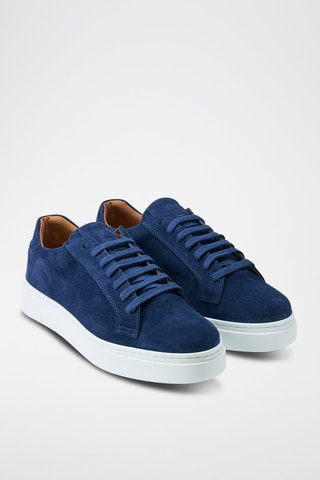 Nubuck Sneakers Regular - Marineblauw