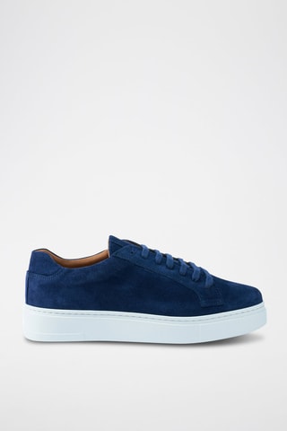 Nubuck Sneakers Regular - Marineblauw