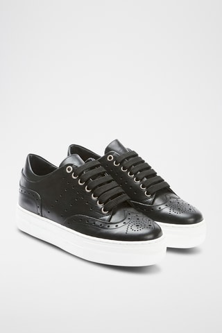Leren Sneakers Comfort Zwart