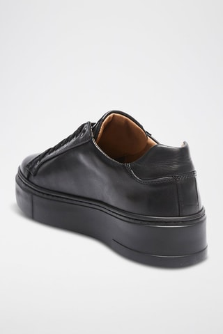 Leren Sneakers Regular - Zwart