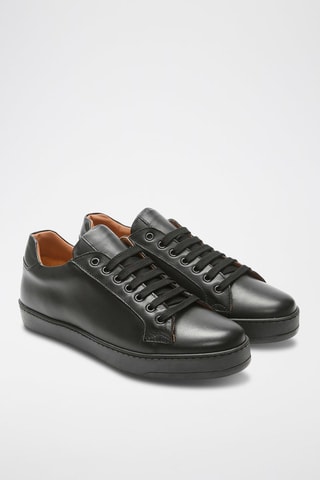 Leren   Sneakers Zwart - British Passport