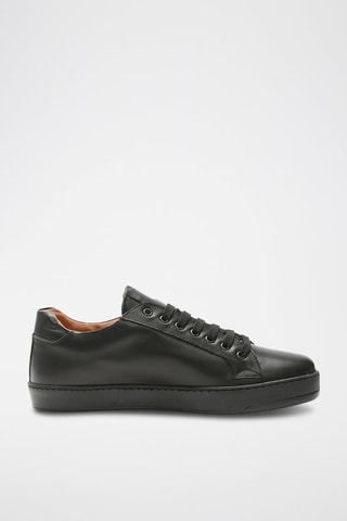 Leren   Sneakers Zwart - British Passport
