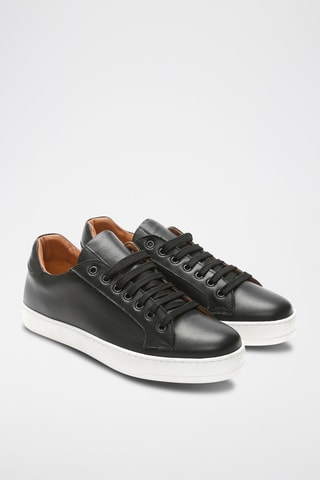 Leren   Sneakers Zwart - British Passport
