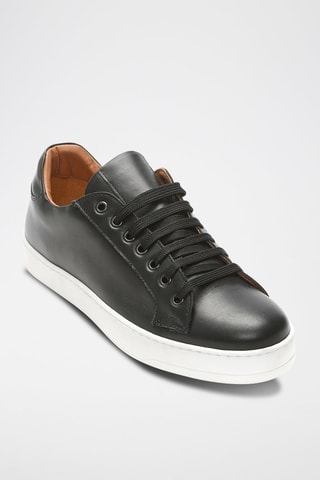 Leren   Sneakers Zwart - British Passport