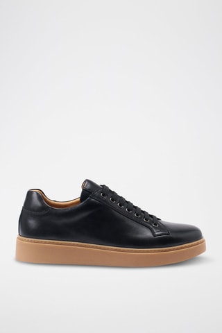 Leren Sneakers Regular - Zwart