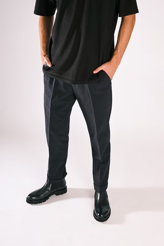 Boots regular em couro - Preto