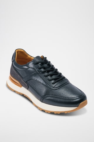 Leren Regular Sneakers - Zwart