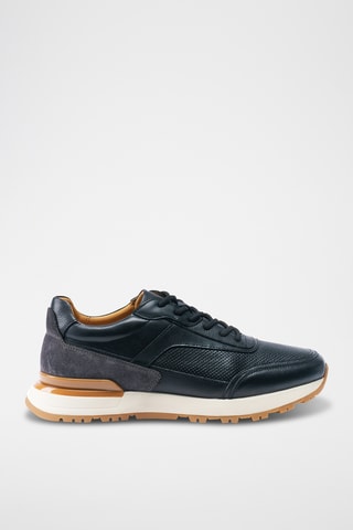 Leren Regular Sneakers - Zwart