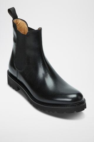 Botins regular em couro - Preto