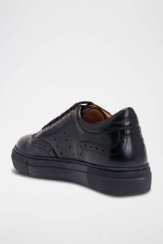 Leren Regular Sneakers - Zwart