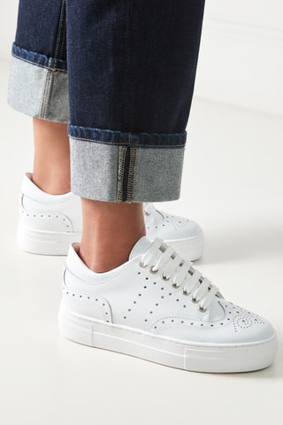 Leren Regular Sneakers - Wit
