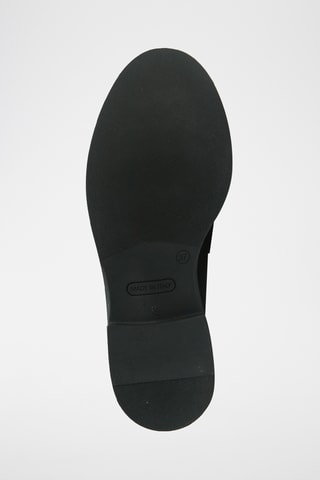 Leren Platform Mocassins Regular - Zwart