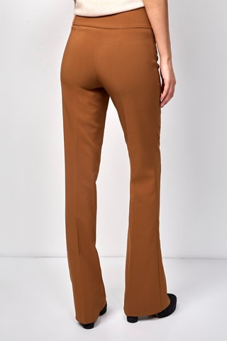 Pantalon taille haute - Marron