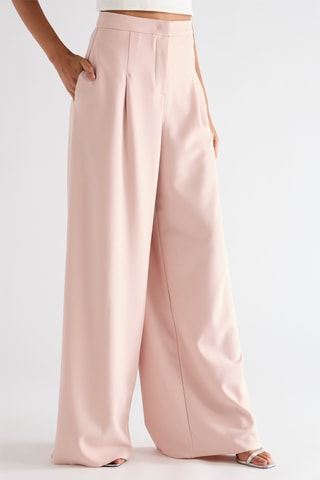 Pantalon taille haute - Rose poudré