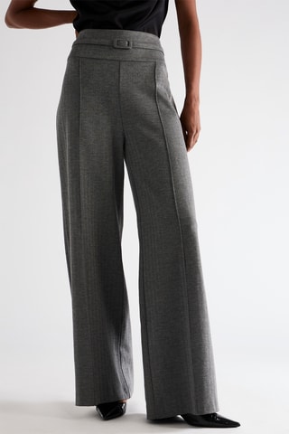 Pantalon taille haute - Gris