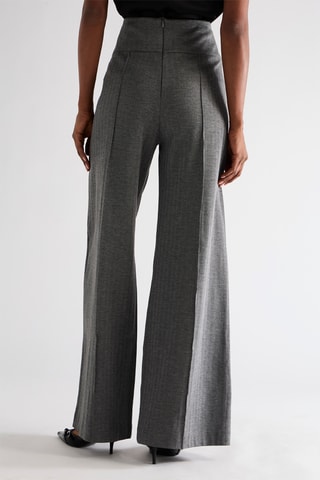 Pantalon taille haute - Gris