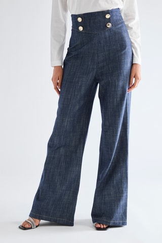 Jean taille haute - Bleu