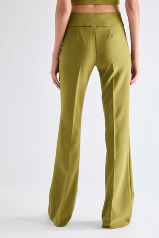 Pantalon taille haute - Vert olive