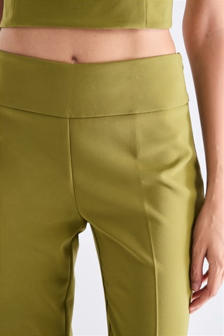 Pantalon taille haute - Vert olive