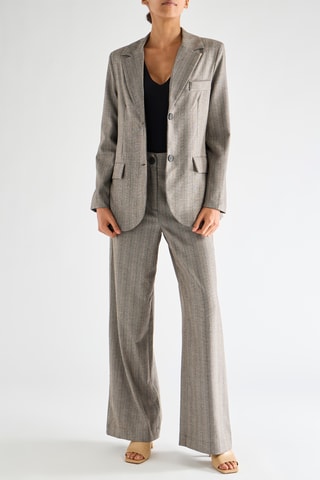 Pantalon taille haute - Gris