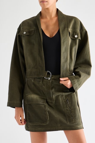 Veste en jean - Kaki