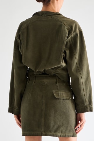 Veste en jean - Kaki
