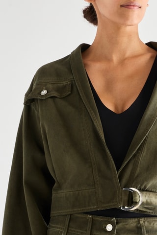 Veste en jean - Kaki