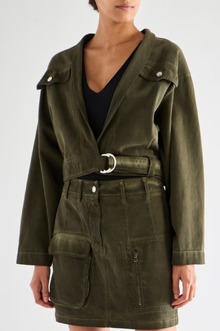 Veste en jean - Kaki