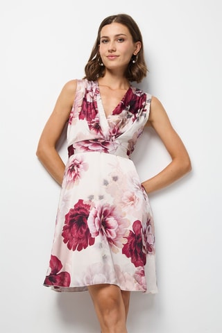 Robe patineuse - Blanc et rose