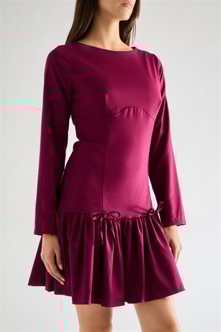 Robe volantée - Bordeaux