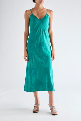 Robe midi - Vert émeraude