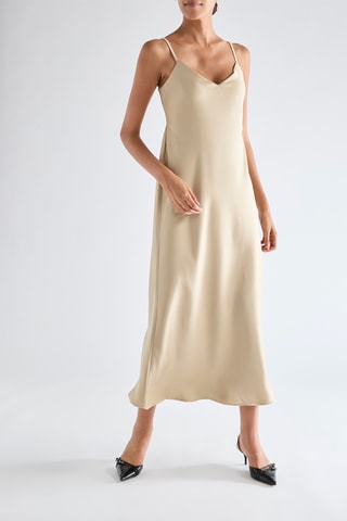 Robe midi - Beige