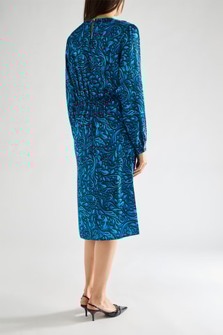 Robe midi - Bleu