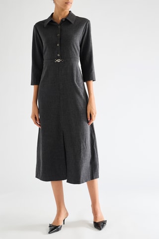 Robe midi - Gris foncé