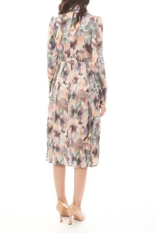 Robe chemise - Rose et vert