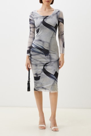 Robe fourreau - Gris