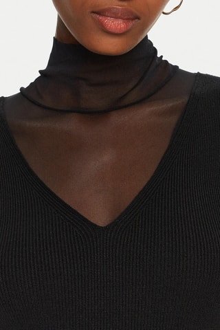 Robe bi-matière- Noir