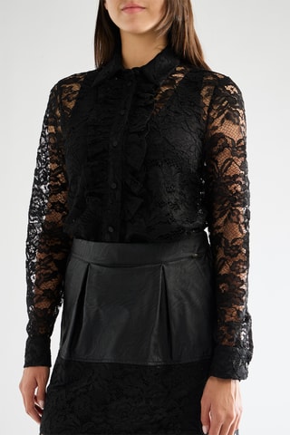 Chemisier en dentelle - Noir