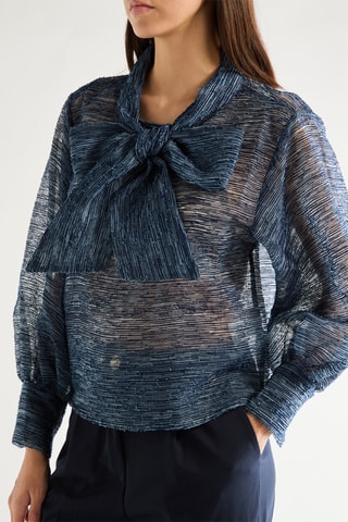 Blouse - Bleu foncé chiné