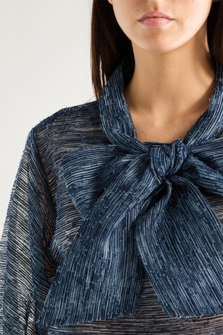 Blouse - Bleu foncé chiné