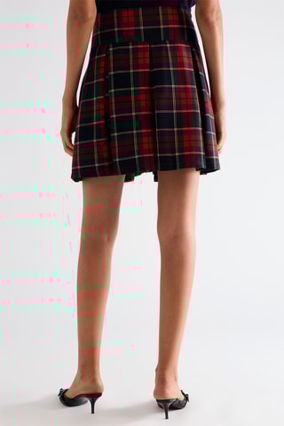 Jupe patineuse taille haute - Rouge