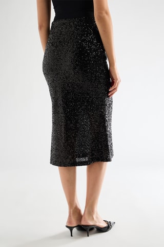 Jupe fourreau taille haute - Noir